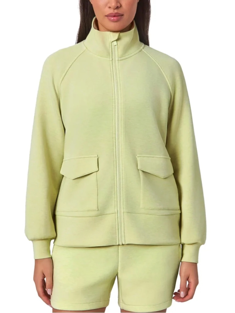 Mondetta Luxury Full Zip Tencel Jacket Yellow Small
